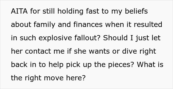 Text about a bride's wedding tax issue leading to conflicts and financial dilemmas.
