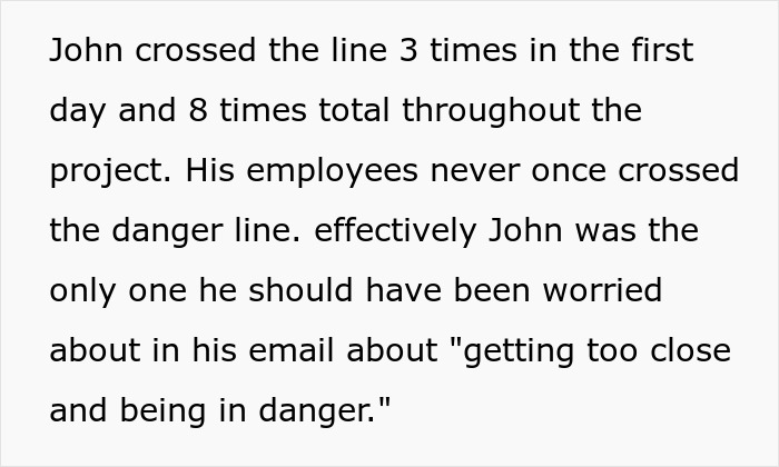 Text highlighting malicious compliance when working too fast and crossing the line multiple times. Text highlighting malicious compliance when working too fast and crossing the line multiple times.