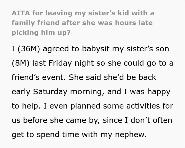 "Family Comes First": Guy Chooses To Go To Party Instead Of Waiting For Sister To Pick Up Her Son