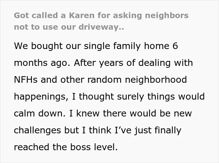 First-Time Homeowner’s Joy Crushed When Neighbors Brand Her A “Karen” Over A Simple Request First-Time Homeowner’s Joy Crushed When Neighbors Brand Her A “Karen” Over A Simple Request