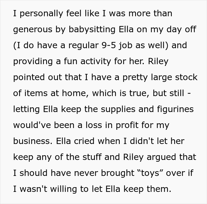 Woman Shares Her Hobby With Friend&rsquo;s Daughter, Gets Silent Treatment For Not Gifting The Supplies