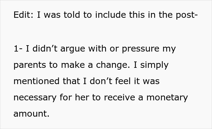 Text about wife mentioning her parents' will, excluding husband's daughter from inheritance. Text about wife mentioning her parents' will, excluding husband's daughter from inheritance.
