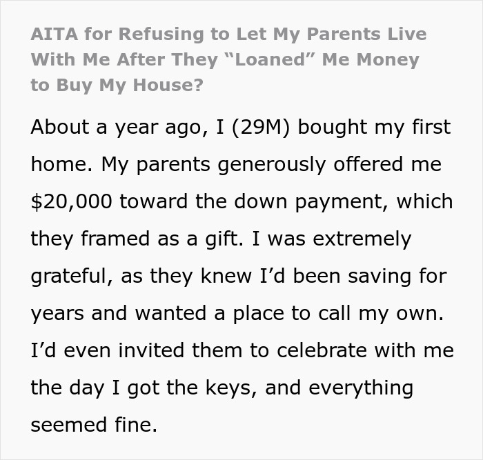 Son Refuses To Let Parents Move In, They're Furious: "Family Should Support Each Other" Son Refuses To Let Parents Move In, They're Furious: "Family Should Support Each Other"