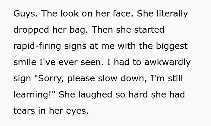 &ldquo;She Literally Dropped Her Bag&rdquo;: Coworker Reveals FSL Skills, Stuns Deaf Friend Into Tears