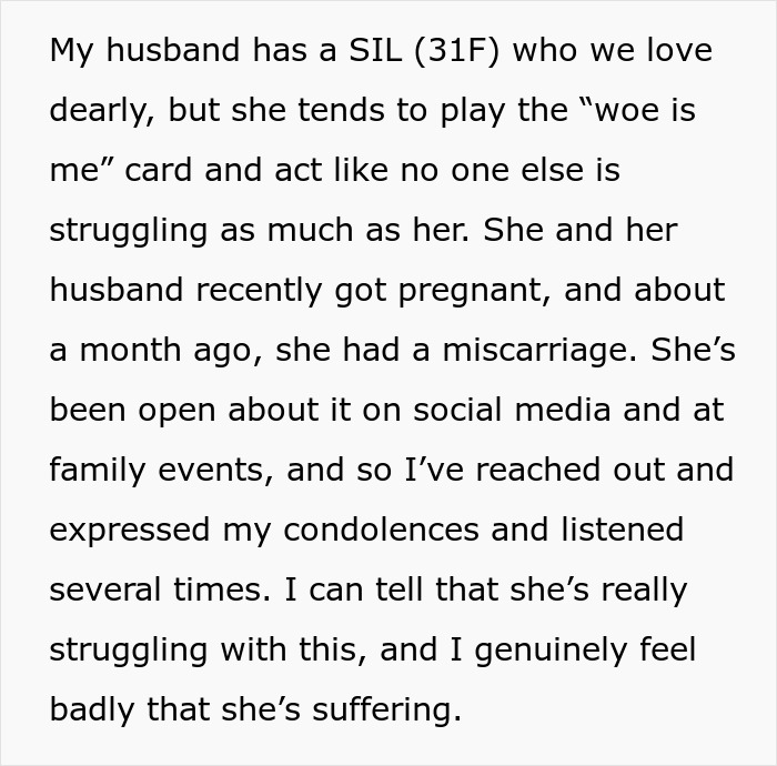 Woman Puts SIL In Her Place After Listening To Her Keep Playing The "Woe Is Me" Card For Sympathy