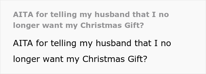 Man Ruins Wife&rsquo;s Christmas Surprise By Talking About Her Pricey Gift, She Doesn&rsquo;t Want It Anymore