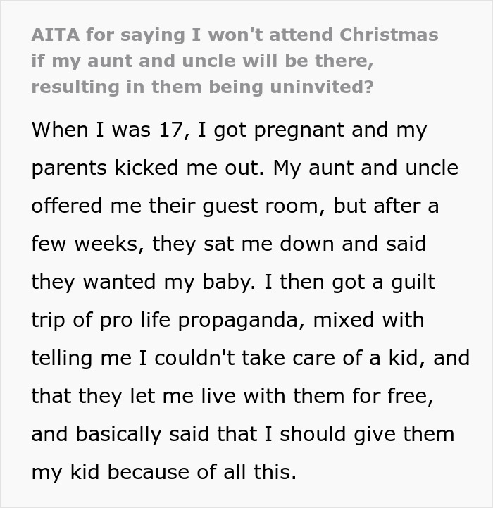 Couple Banned From Family X-Mas As They Wanted To Steal Niece's Baby When She Was Pregnant