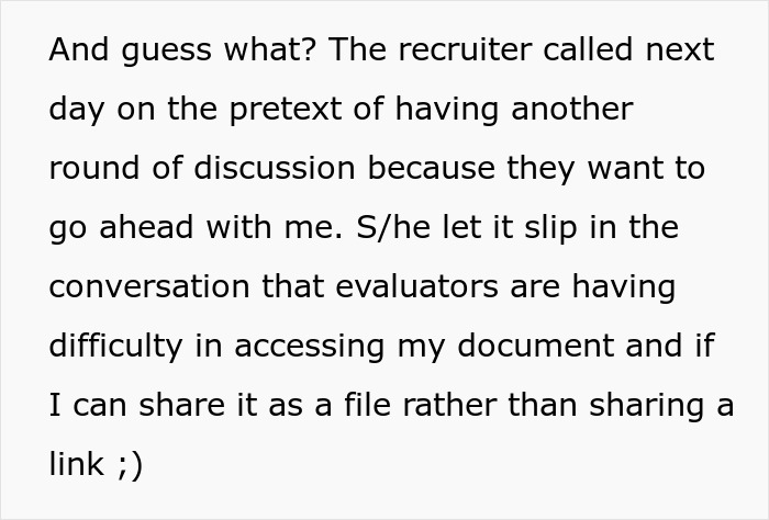 Text detailing a recruiter's regrets about ghosting a candidate, requesting document access.