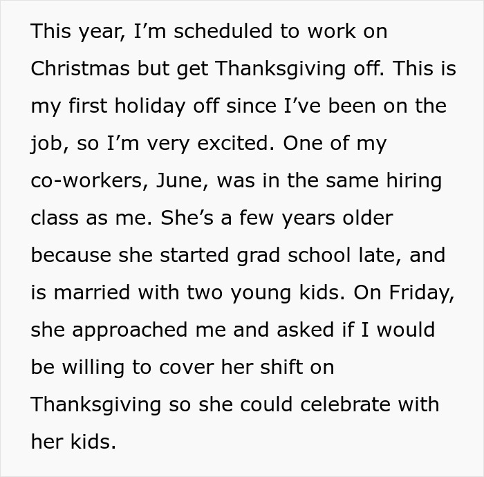 Mom Wants Coworker To Cover Her On Holiday Because She Doesn&rsquo;t Have Kids, Gets A Reality Check