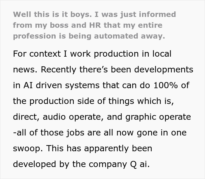 &ldquo;Gone In One Swoop&rdquo;: 20 People Lose Their Jobs To AI Overnight