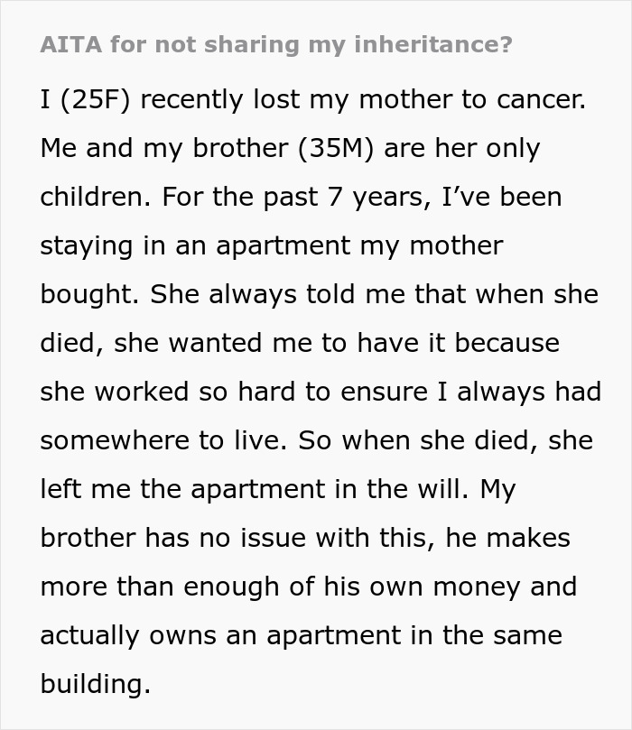 Aunts Feel Entitled To Inheritance: &ldquo;She Assumed We Would Share&rdquo;