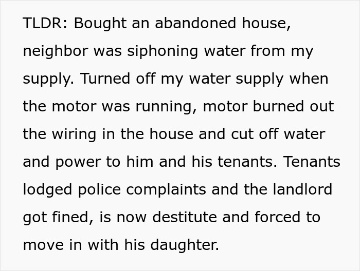 3-Year Water Theft Ends With Neighbor’s Financial Ruin After Petty Revenge Unfolds 3-Year Water Theft Ends With Neighbor’s Financial Ruin After Petty Revenge Unfolds