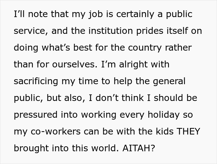 Mom Wants Coworker To Cover Her On Holiday Because She Doesn&rsquo;t Have Kids, Gets A Reality Check