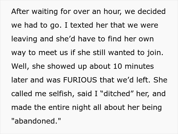 Group Leaves Friend After She’s Late Yet Again, Sparks Major Friendship Fallout Group Leaves Friend After She’s Late Yet Again, Sparks Major Friendship Fallout