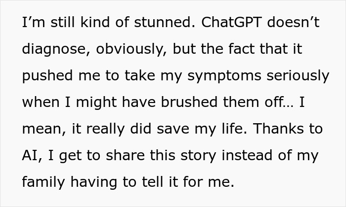 Person Vents About Their Symptoms To ChatGPT On A Whim, Ends Up Avoiding A Heart Attack Person Vents About Their Symptoms To ChatGPT On A Whim, Ends Up Avoiding A Heart Attack