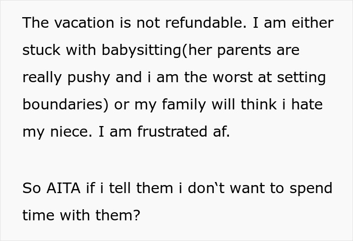 Babysitting frustration text about vacation with brother and sister-in-law at hotel. Babysitting frustration text about vacation with brother and sister-in-law at hotel.