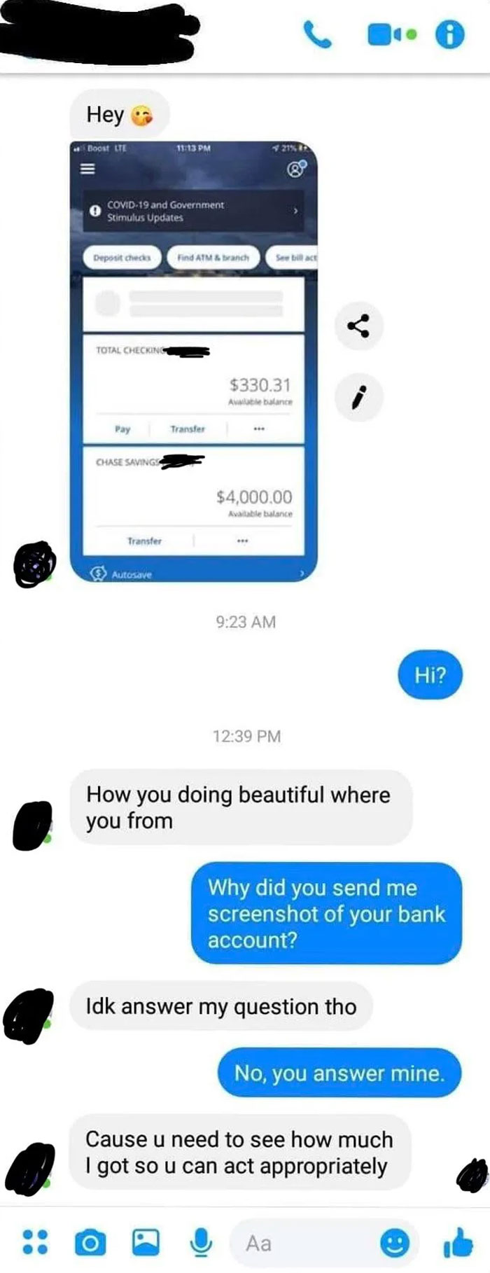 Guy Flaunts His Bank Account In An Attempt To Woo This Lady