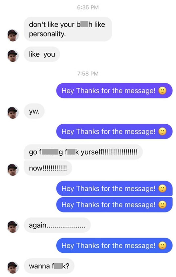 A Guy Flirts And Fights With My Auto-Reply