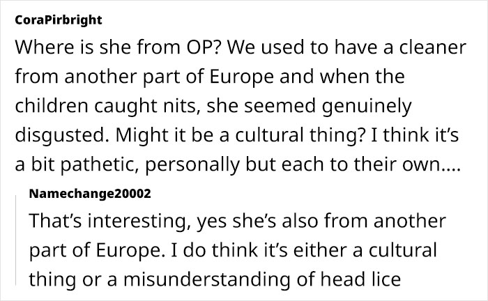 Woman Thinks Her Housekeeper Is Ridiculous To Be Afraid Of Lice Infestation At Her Home Woman Thinks Her Housekeeper Is Ridiculous To Be Afraid Of Lice Infestation At Her Home