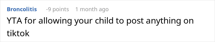 Reddit comment discussing a child's rare backpack and TikTok posting concerns. Reddit comment discussing a child's rare backpack and TikTok posting concerns.