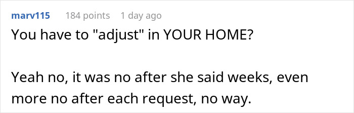 Comment highlights couple enforcing rules in sister&rsquo;s apartment.
