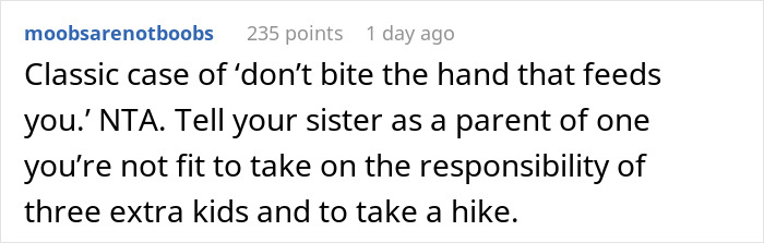 Widowed Dad Is Offended And Hurt By Sister’s Comment, Refuses To Babysit For Her Widowed Dad Is Offended And Hurt By Sister’s Comment, Refuses To Babysit For Her