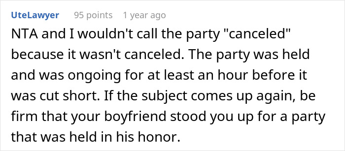 Woman Cancels BF&rsquo;s Party Because He Was Late, Gets A Text From His Mom