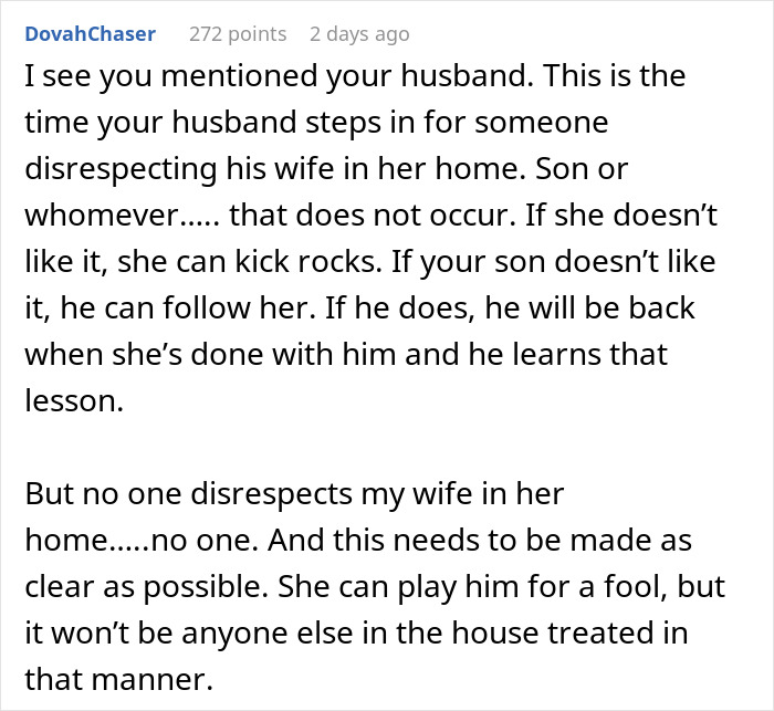 Son's GF Keeps Saying "No Ring, No Wife Duties" After Every Dinner, Mom Doesn't Want Her At House