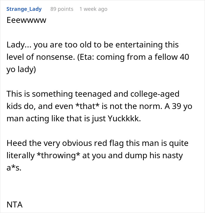 Red flag in relationship causes woman to reconsider dating.