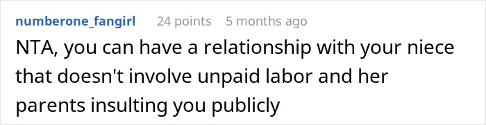 Aunt Wrongly Takes Heat From Folks For 'Poor Babysitting,' Refuses To Help Them With Niece At All Aunt Wrongly Takes Heat From Folks For 'Poor Babysitting,' Refuses To Help Them With Niece At All