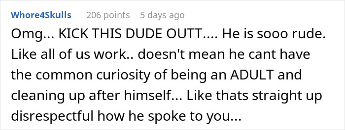 Guy Doesn’t Clean Up After Himself, Thinks Roommate Should Do It For Him, Ends Up Homeless Guy Doesn’t Clean Up After Himself, Thinks Roommate Should Do It For Him, Ends Up Homeless