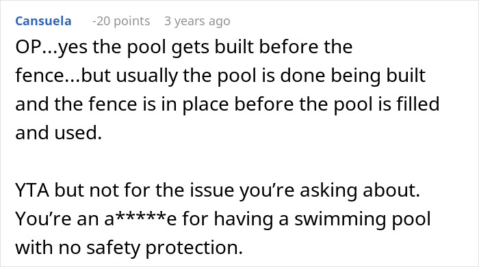 Text exchange discussing pool safety and the lack of fencing, related to kids-alone-pool concerns. Text exchange discussing pool safety and the lack of fencing, related to kids-alone-pool concerns.