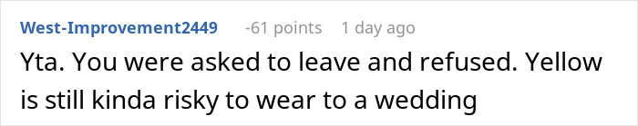 &ldquo;Incredibly Embarrassed&rdquo;: Woman&rsquo;s Dress Changes Color At The Wedding, Is Told To Get Out