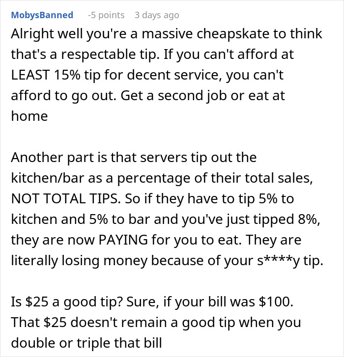 Diner Starts Debate After Waiter Rejects $25 Tip: &ldquo;Tipping Culture Has Gotten Out Of Hand&rdquo;