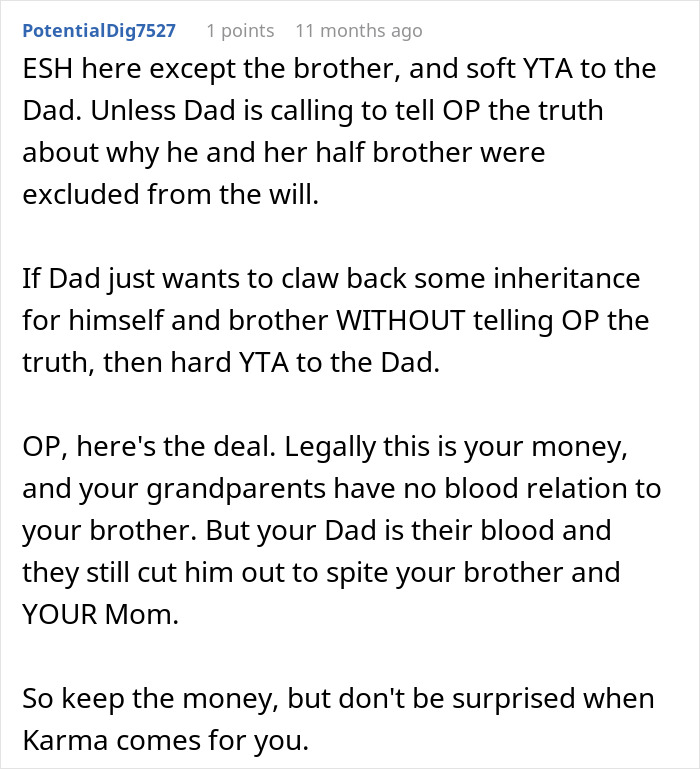 Discussion post about family inheritance and secrets revealed affecting the will. Discussion post about family inheritance and secrets revealed affecting the will.