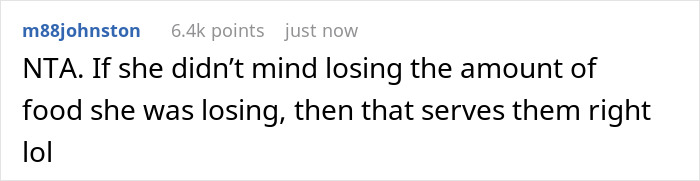 Woman Lets Lunch-Stealing Coworkers Eat Dog Food For 6 Months, Proudly Announces It During A Meeting Woman Lets Lunch-Stealing Coworkers Eat Dog Food For 6 Months, Proudly Announces It During A Meeting