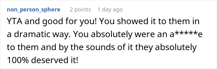 Screenshot of a comment about a woman cancelling a last-minute family cruise, expressing strong disapproval. Screenshot of a comment about a woman cancelling a last-minute family cruise, expressing strong disapproval.