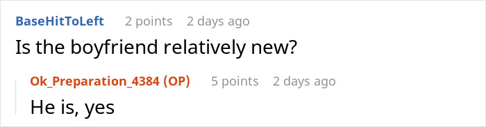 Text conversation questioning if the boyfriend is new, highlighting tension in friendships.