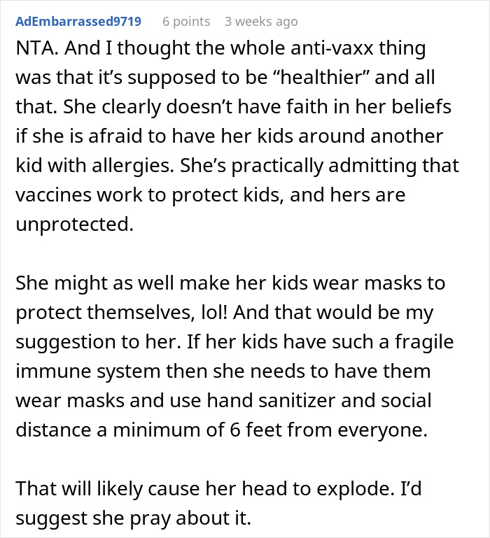 Mom Refuses To Accommodate Anti-Vax Sister&rsquo;s Kids By Excluding Her Own &ldquo;Sick&rdquo; Son From Wedding