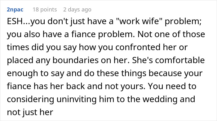 &ldquo;I Wanted To Scream&rdquo;: Bride Is Sick Of Fianc&eacute;&rsquo;s &ldquo;Work Wife&rdquo; Interfering With Their Relationship
