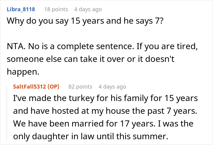 Burned-Out Woman Asks For Advice After Refusing To Cook Thanksgiving Lunch After 15 Years