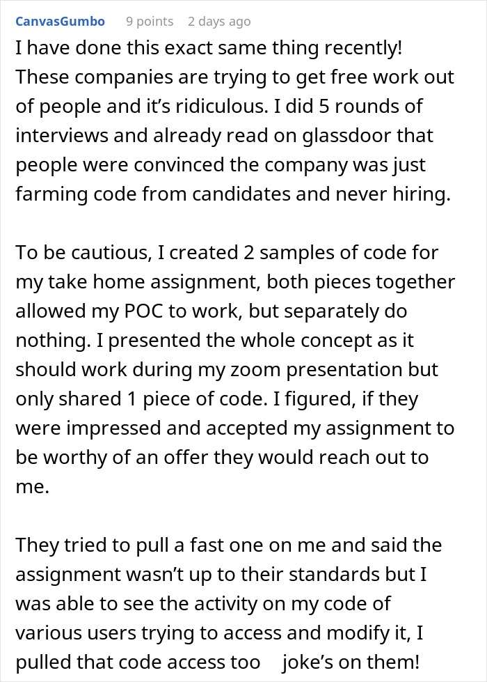 Screenshot of a comment about a recruiter ghosting a candidate after multiple interview rounds.