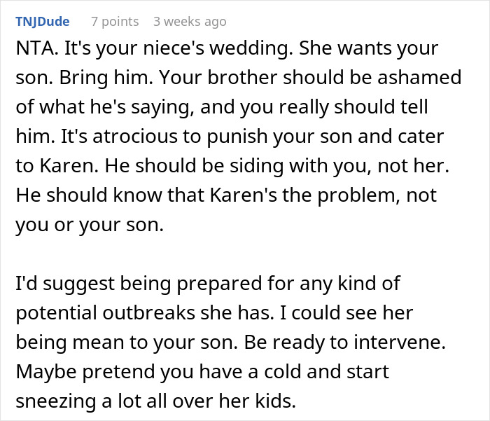 Mom Refuses To Accommodate Anti-Vax Sister&rsquo;s Kids By Excluding Her Own &ldquo;Sick&rdquo; Son From Wedding