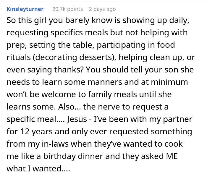 Son's GF Keeps Saying "No Ring, No Wife Duties" After Every Dinner, Mom Doesn't Want Her At House