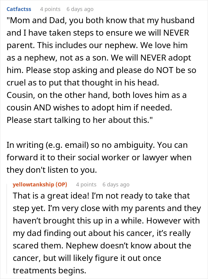 Woman Rejects Dying Parents&rsquo; Plea To Adopt Nephew: &ldquo;Huge Relief That I Don't Have Kids&rdquo;