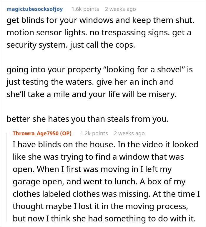 Reddit users discuss retaliatory behavior of HOA president with new resident, sharing security advice.