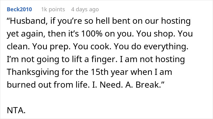 Burned-Out Woman Asks For Advice After Refusing To Cook Thanksgiving Lunch After 15 Years
