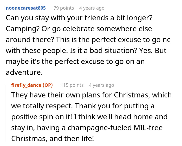 Lady Feels Devastated As MIL Kicks Her And Spouse Out Of Christmas Party In Favor Of Other Relatives Lady Feels Devastated As MIL Kicks Her And Spouse Out Of Christmas Party In Favor Of Other Relatives