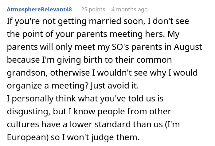 Comment on discussing cultural differences in relationship standards. Comment on discussing cultural differences in relationship standards.