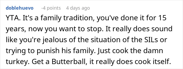 Burned-Out Woman Asks For Advice After Refusing To Cook Thanksgiving Lunch After 15 Years